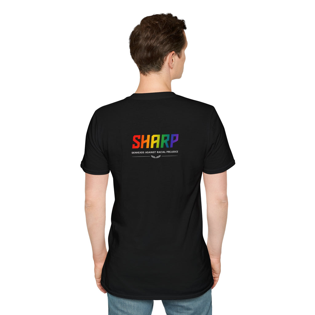 Sharp Pride T-Shirt Rainbow Lightning – Detail Print – 161.sharp