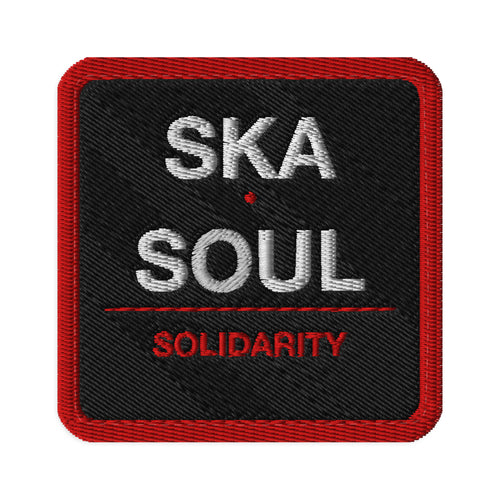 Ska Soul Solidarity Klett-Patch quadratisch Checkerboard – 161.sharp