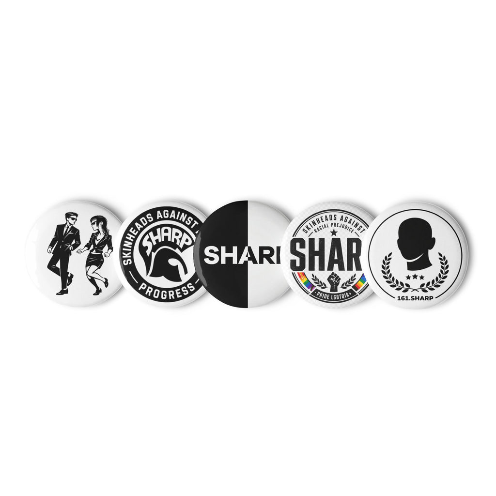 SHARP Anstecker-Set Buttons – auf Jacke – 161.sharp