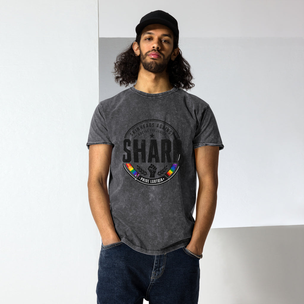 Denim-T-Shirt SHARP Pride Statement – Vorderseite – 161.sharp