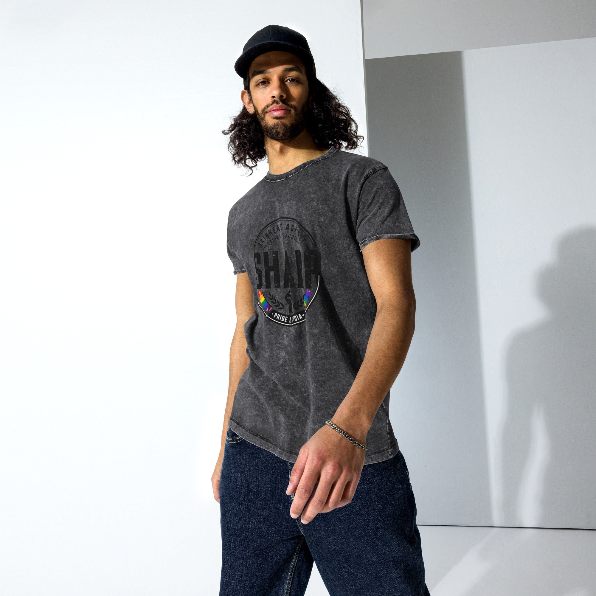 Denim-T-Shirt SHARP Pride Statement – Farbe – 161.sharp